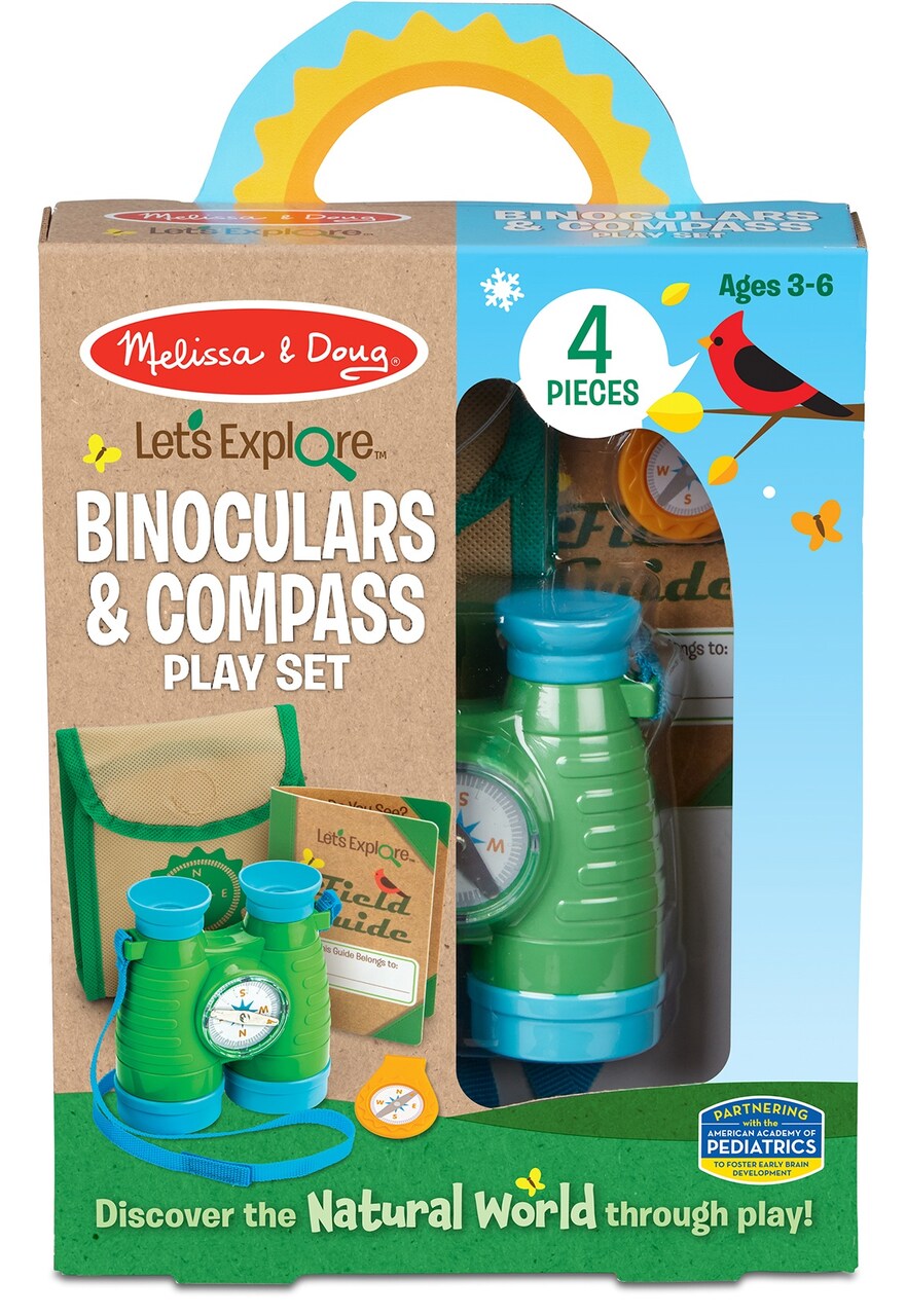 Melissa & Doug Let's Explore Binoculars And Compass Play Set-